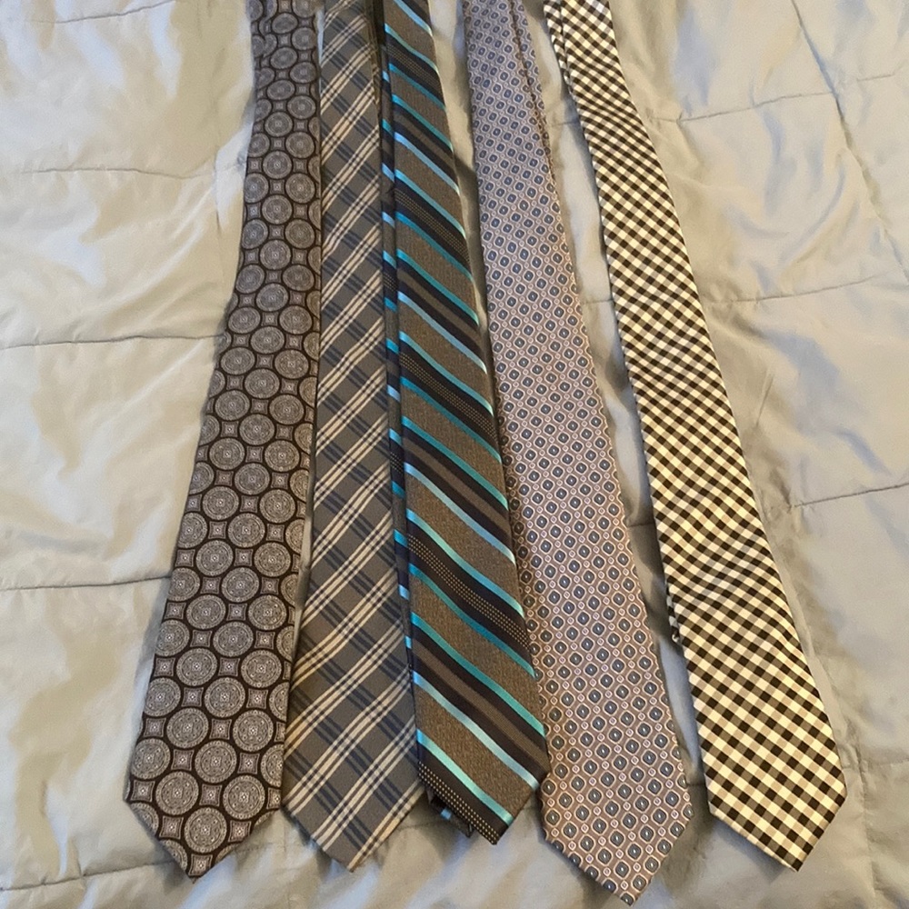 5 for 50 grey/black ties professional designs in perfect condition